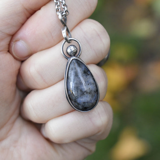 Washington Moonstone Necklace in Sterling Silver with Custom Chain