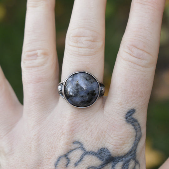 Washington Moonstone Ring in Sterling Silver - Size 6.75