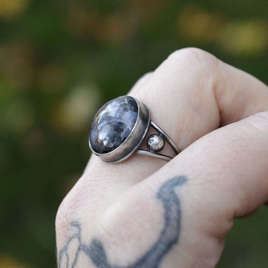 Washington Moonstone Ring in Sterling Silver - Size 6.75