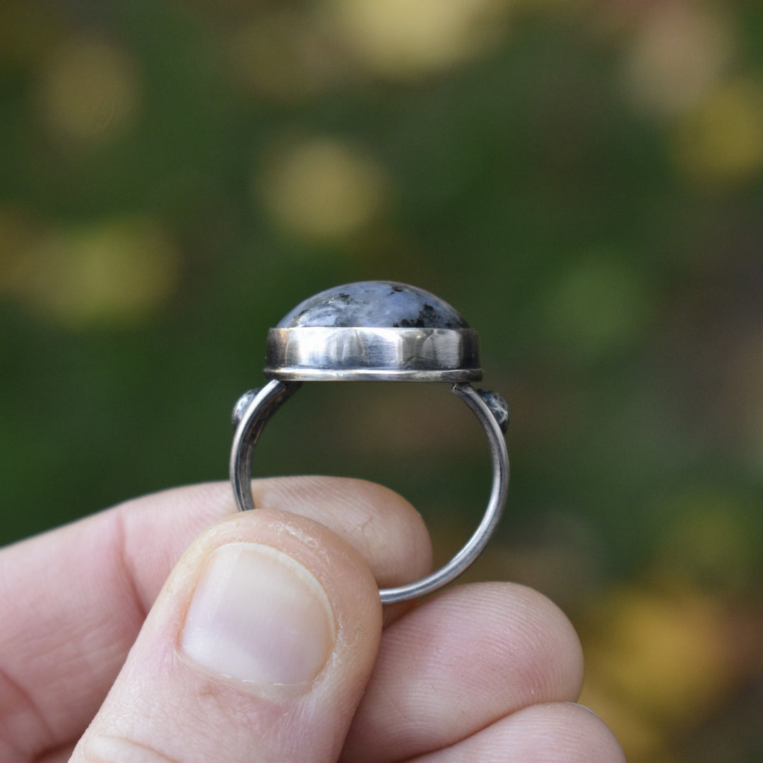 Washington Moonstone Ring in Sterling Silver - Size 6.75