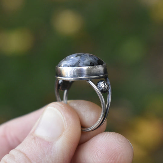 Washington Moonstone Ring in Sterling Silver - Size 6.75