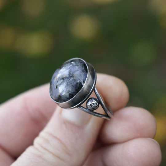 Washington Moonstone Ring in Sterling Silver - Size 6.75