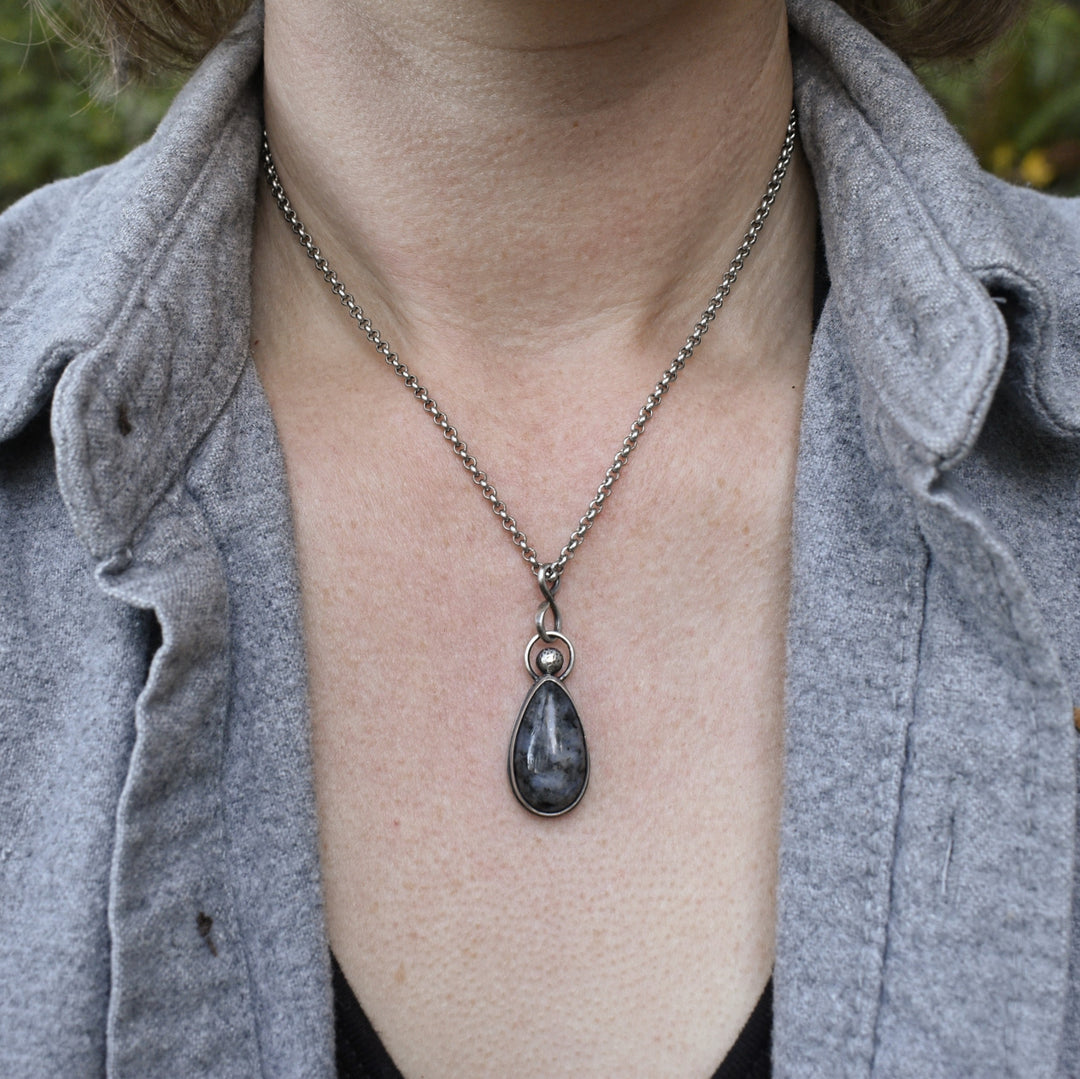 Washington Moonstone Necklace in Sterling Silver with Custom Chain