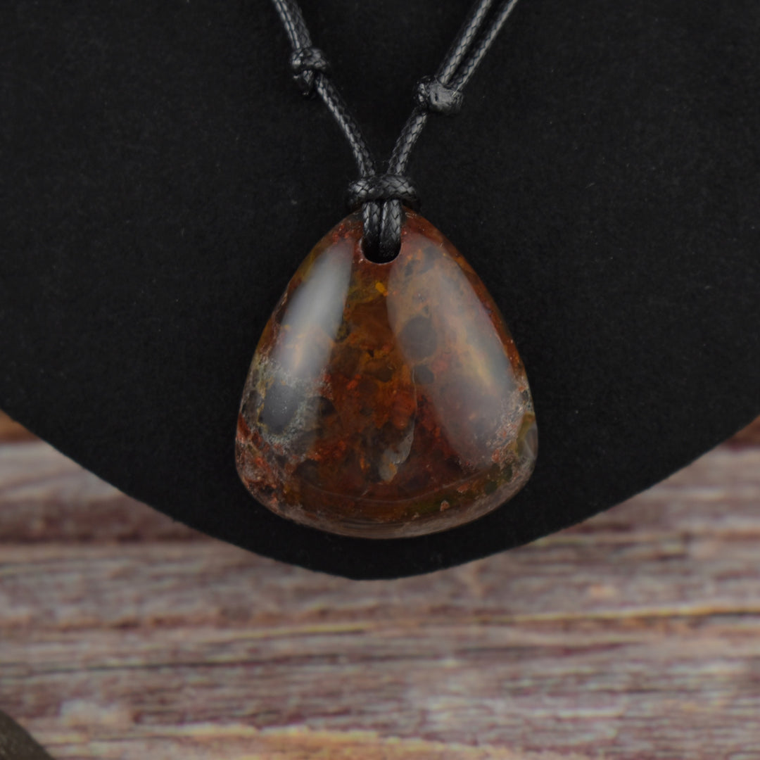 Red Moss Agate Focal Pendant Necklace