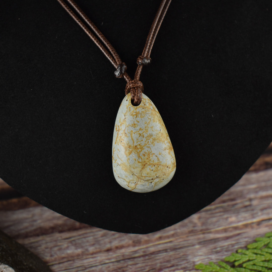 Robins Egg Jasper Focal Pendant Necklace