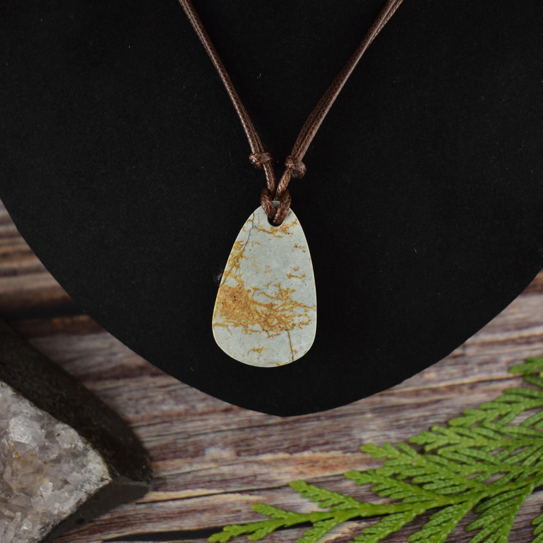 Robins Egg Jasper Focal Pendant Necklace