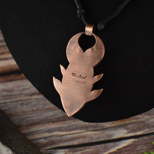 Koi Fish Jasper Copper Pendant Necklace