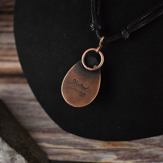 Polka Dot Jasper Copper Pendant Necklace