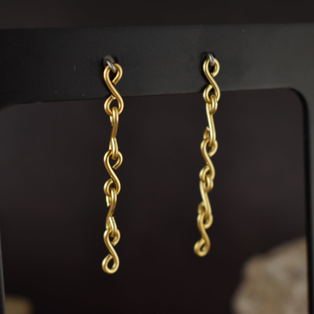 Brass Chain Earrings : Limited Edition