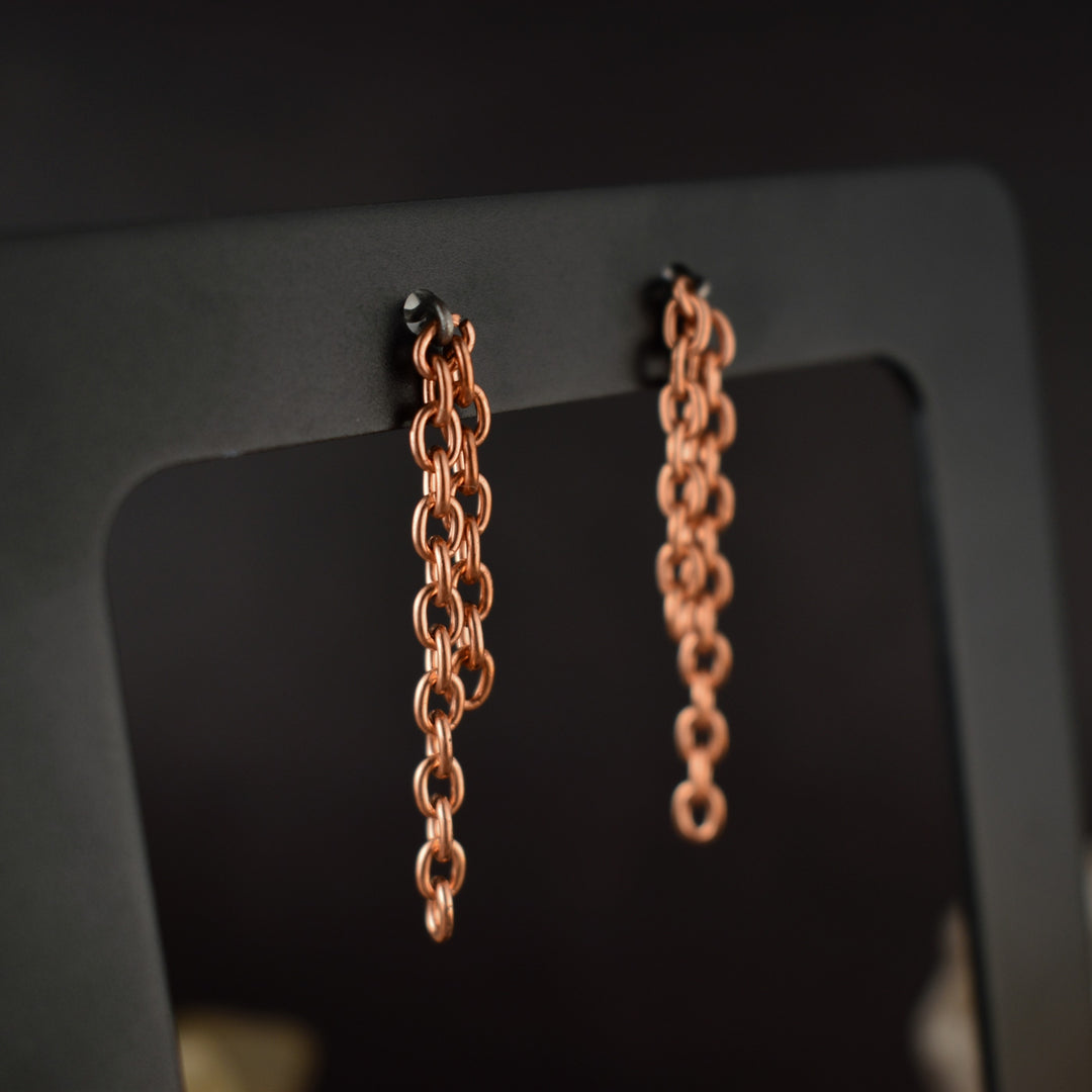 Copper Chain Earrings : Limited Edition