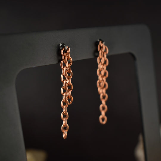 Copper Chain Earrings : Limited Edition