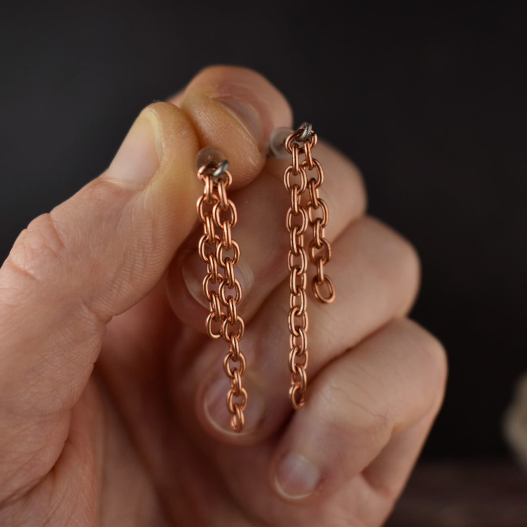 Copper Chain Earrings : Limited Edition