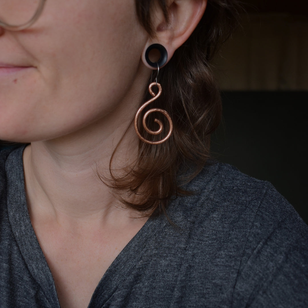 Copper Spiral Earrings : Limited Edition