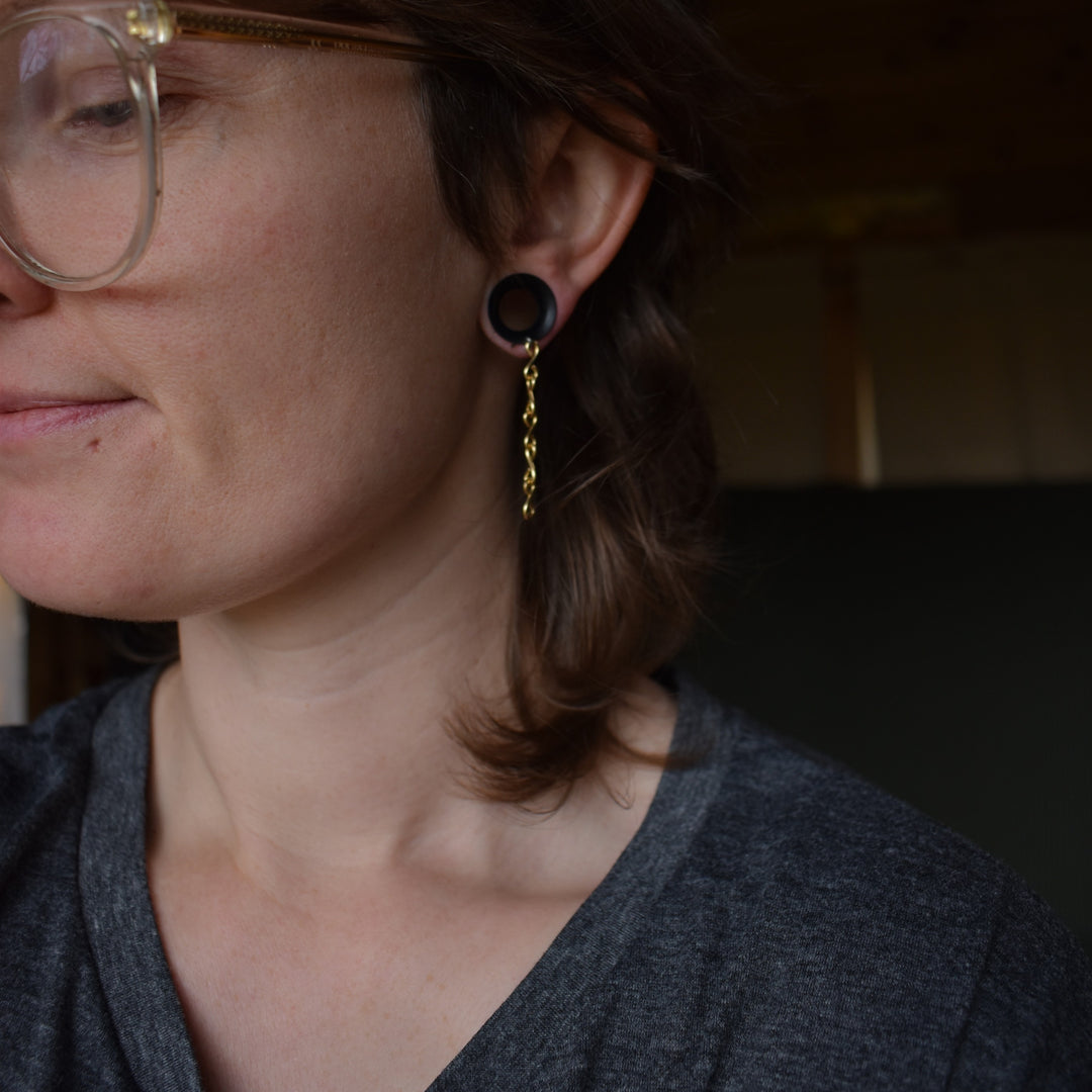 Brass Chain Earrings : Limited Edition