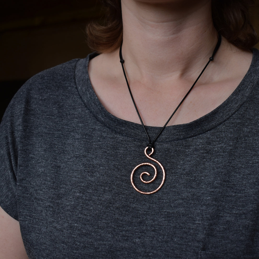 Copper Spiral Pendant Necklace | Limited Edition