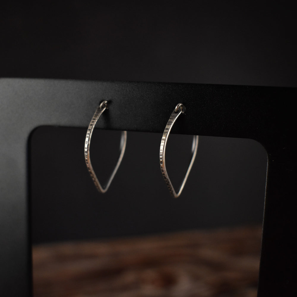 Silver Petal Hoops