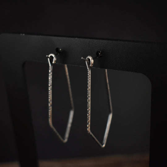 Silver Geometric Hoop Earrings