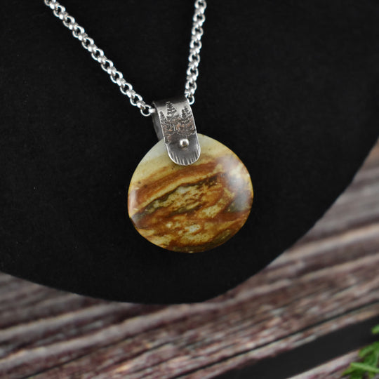 Picture Jasper Silver Necklace