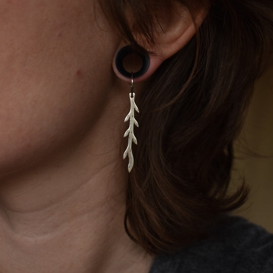 Sterling Silver Branch Earrings