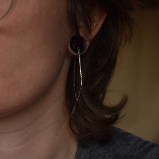 Silver Geometric Hoop Earrings