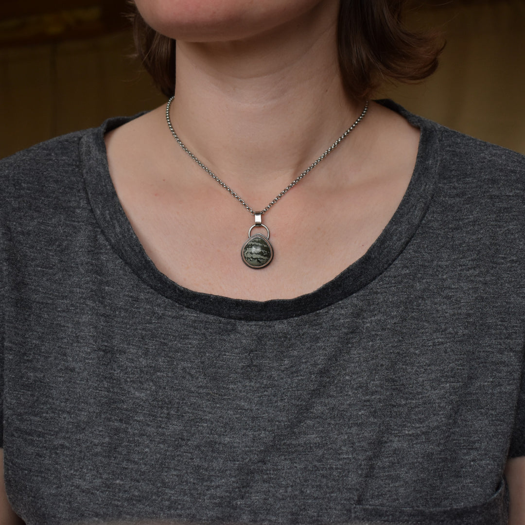 Ocean Jasper Silver Necklace