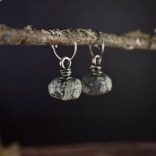 Variolite Silver Earrings