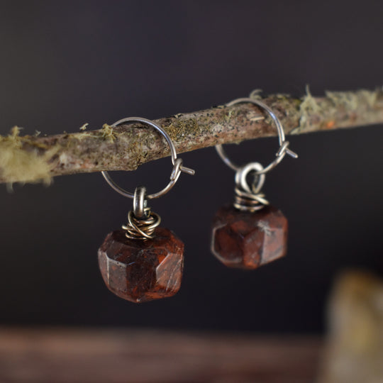 Red Jasper Silver Earrings