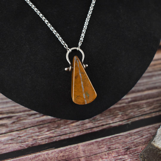 Yellow Jasper Silver Necklace