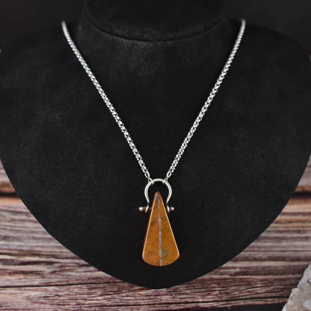 Yellow Jasper Silver Necklace