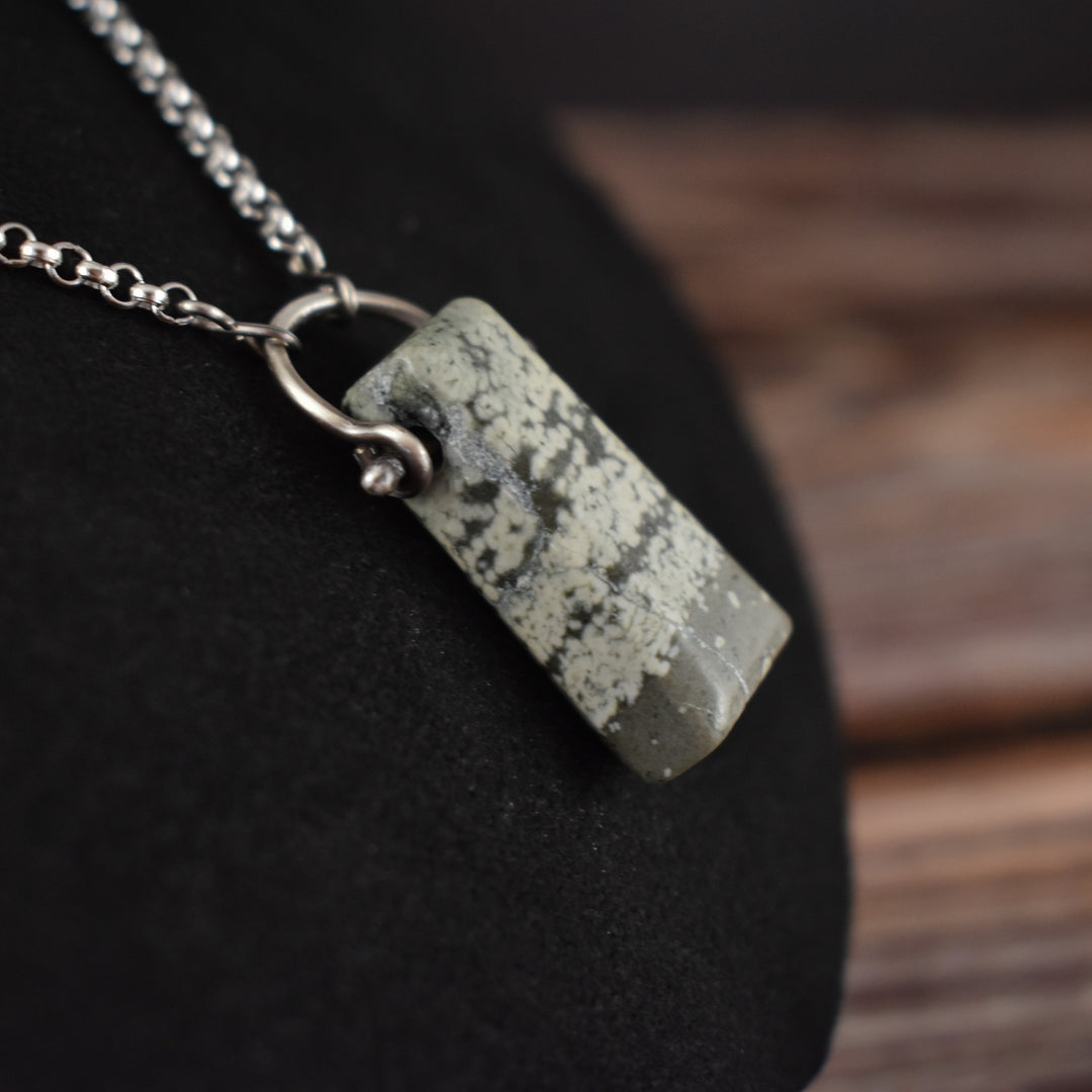 Variolite Silver Necklace