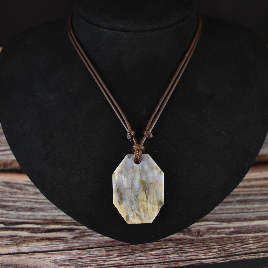 Sagenite Agate Pendant Necklace