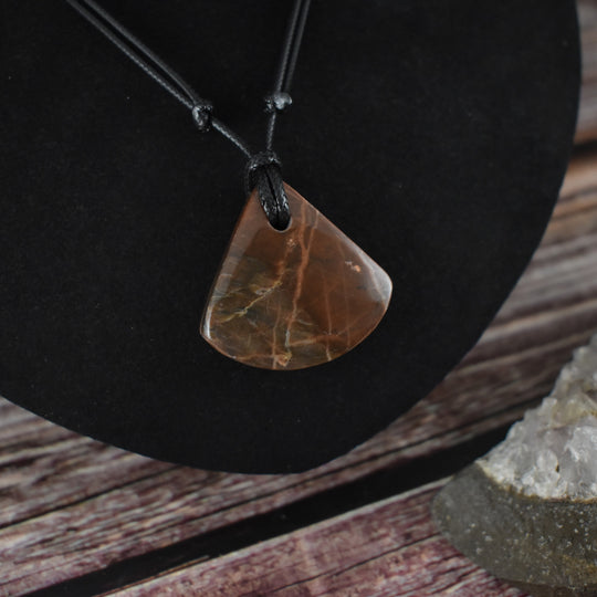 Orange Beach Stone Necklace