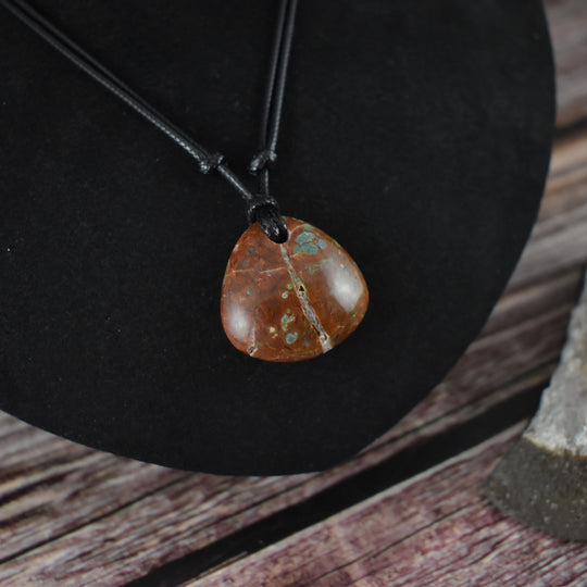 Red Blue Jasper Pendant Necklace