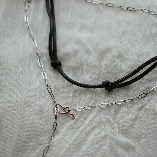 Snowy Quartz Copper Pendant Necklace, 1.8 Inches, Hypoallergenic