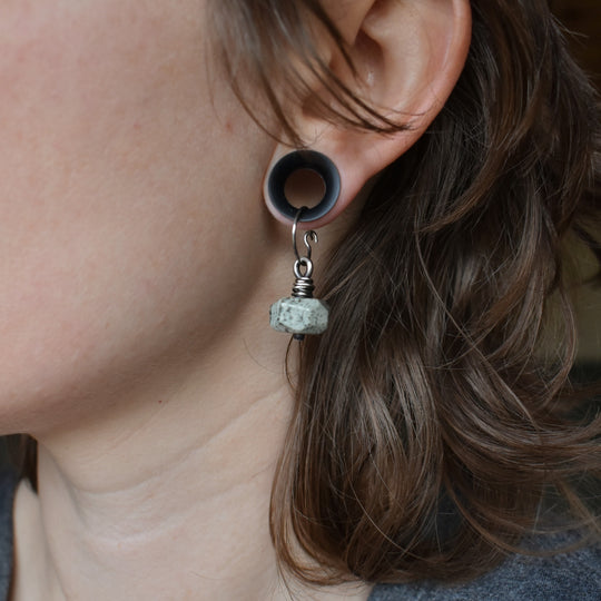 Variolite Silver Earrings