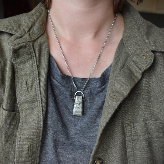 Variolite Silver Necklace