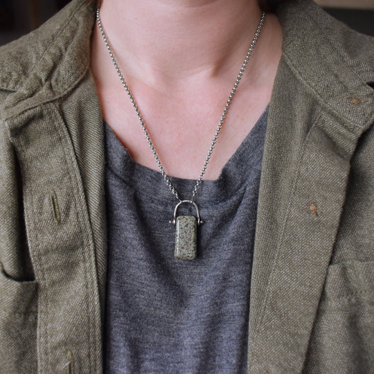 Purple Jasper Silver Necklace