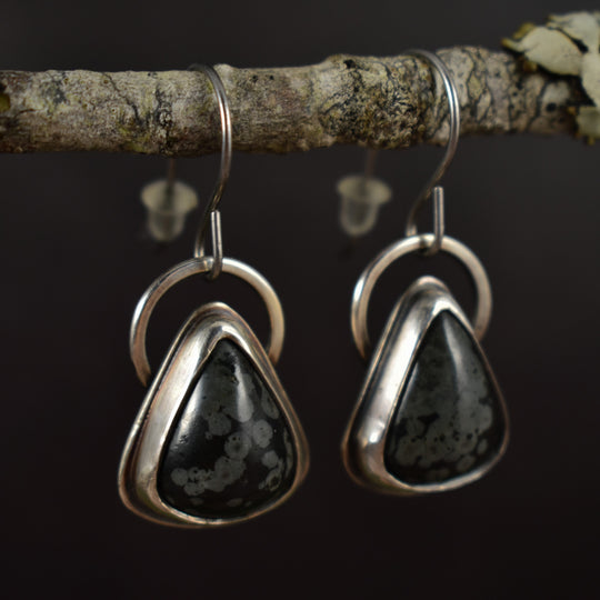 Black River Jasper Sterling Silver Earrings