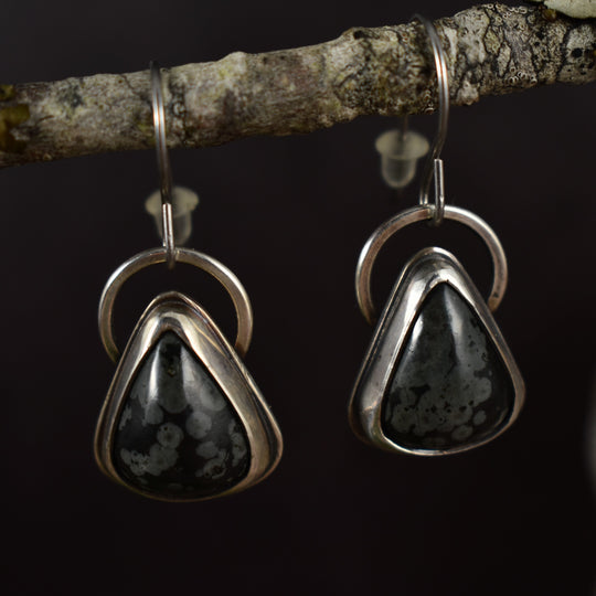 Black River Jasper Sterling Silver Earrings