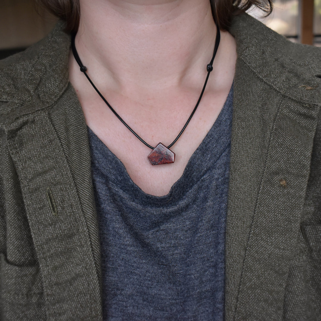 Small Red Jasper Necklace