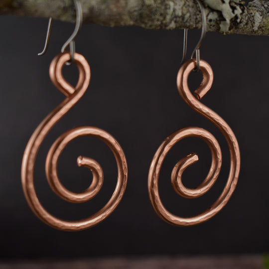 Copper Spiral Earrings : Limited Edition