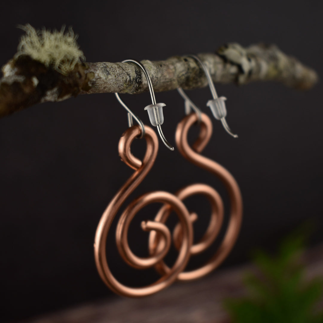 Copper Spiral Earrings : Limited Edition