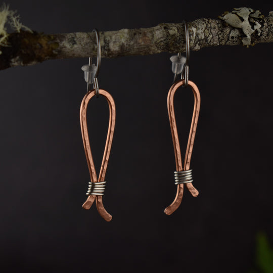 Hammered Mixed Metal Earrings : Limited Edition