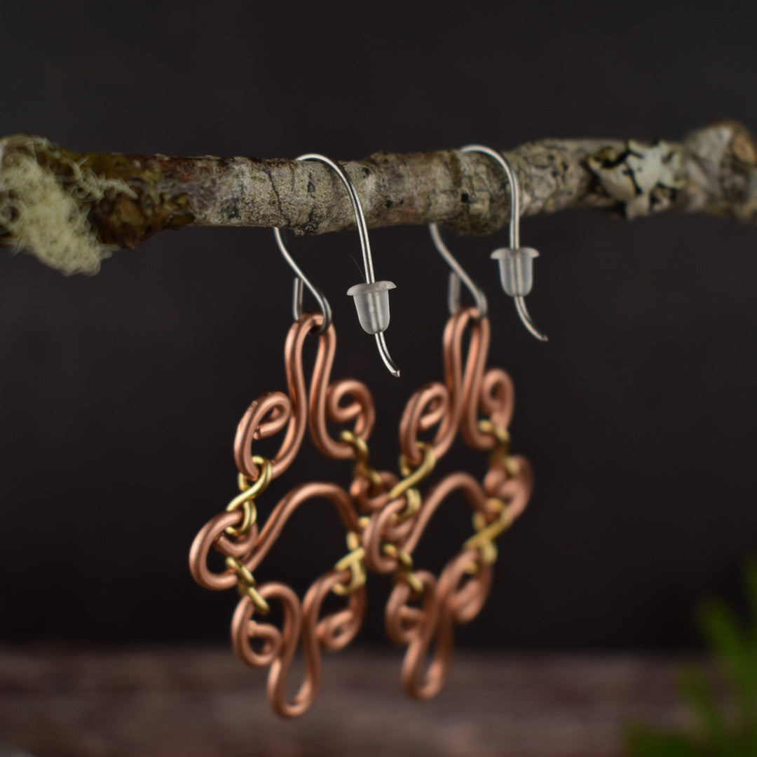 Copper Chandelier Earrings : Limited Edition