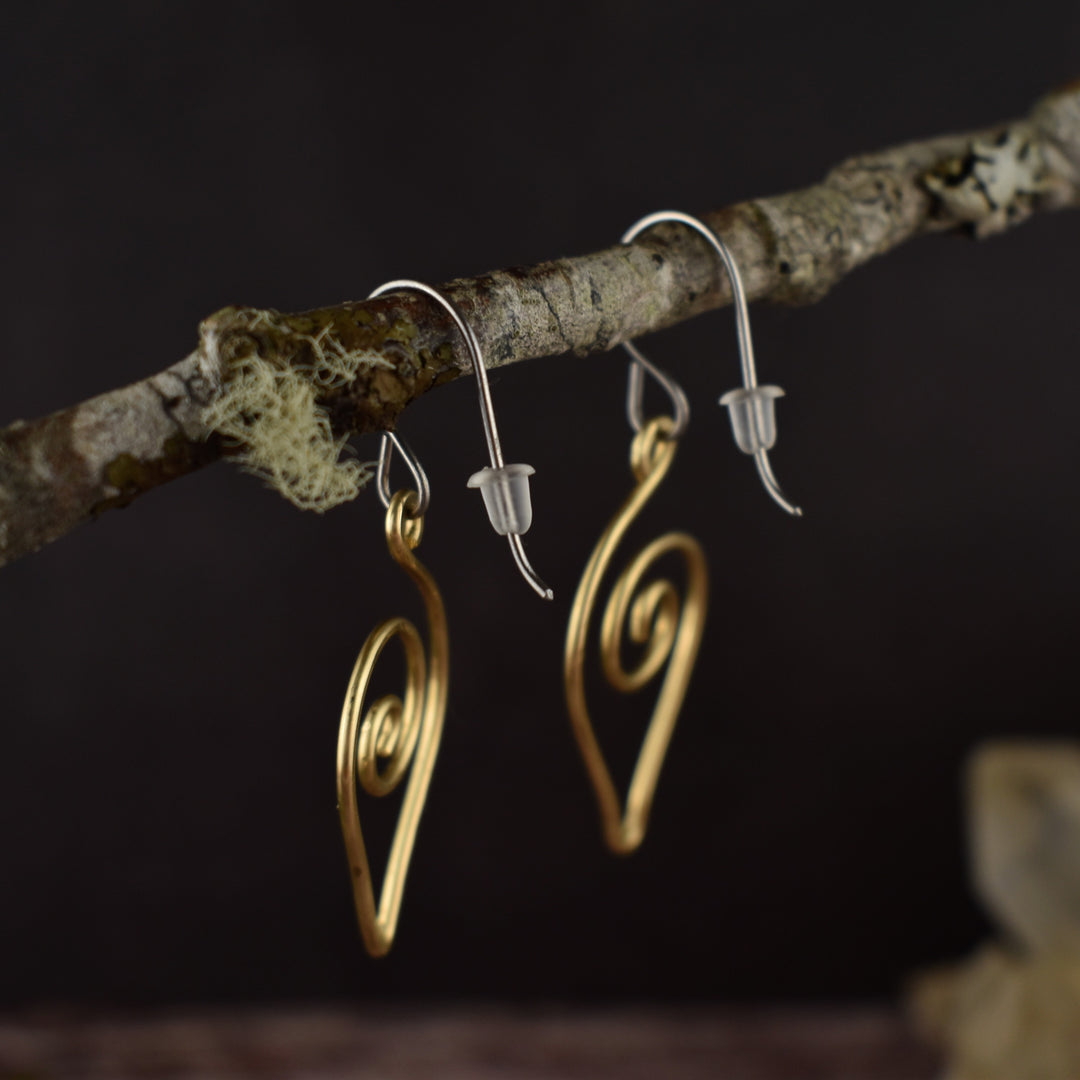 Swirly Brass Earrings | Limited Edition