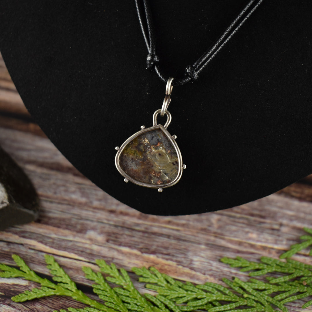 Sterling Silver Jasper Pendant Necklace