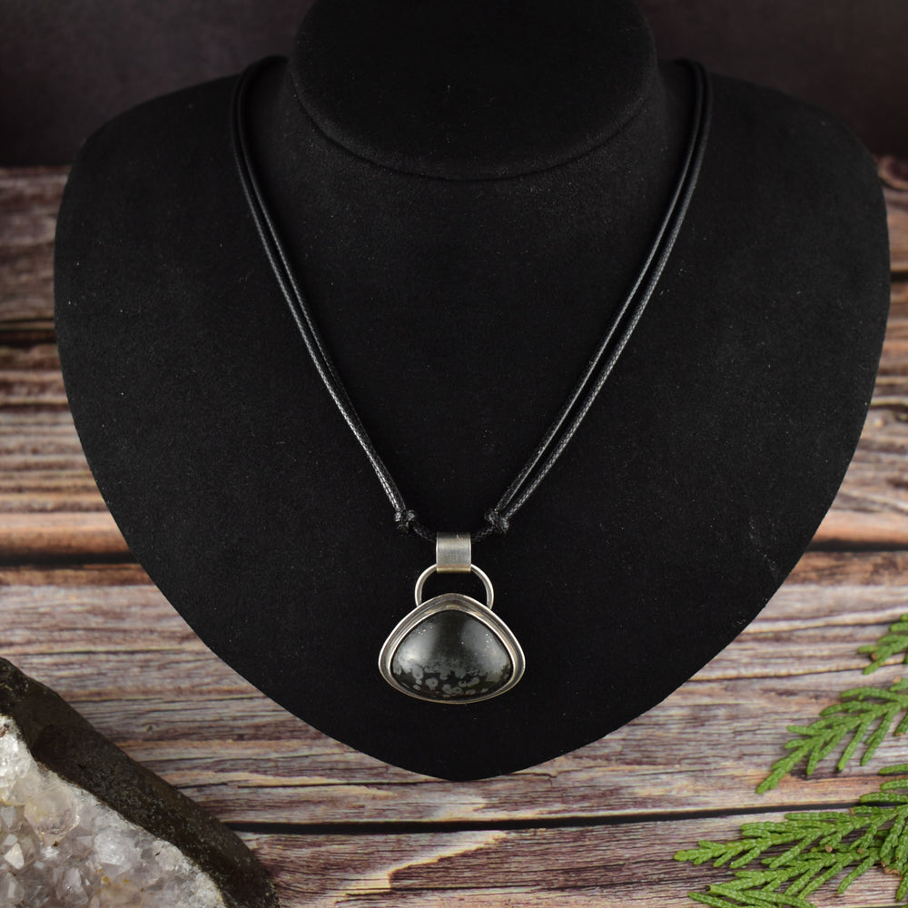 Black Jasper Silver Necklace