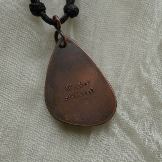Orbicular Jasper Copper Pendant Necklace, 2.75 Inches, Hypoallergenic
