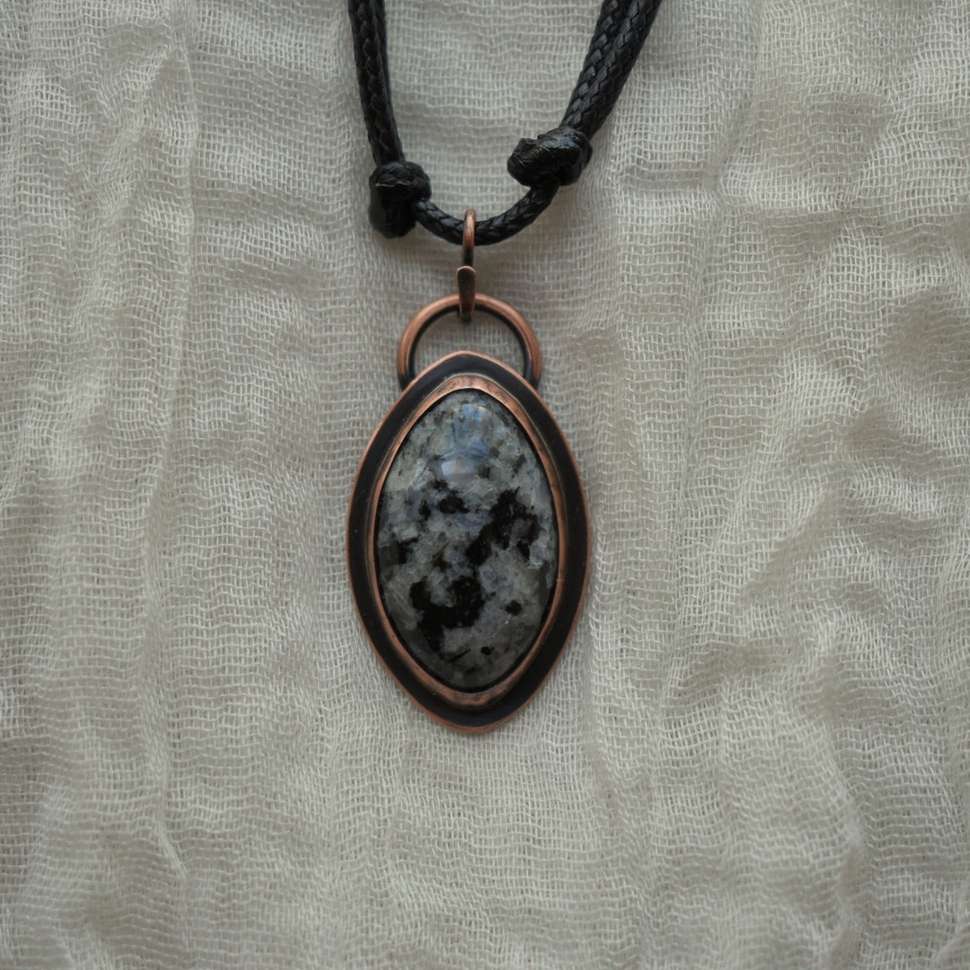 Washington State Handmade Moonstone Pendant Necklace in Copper