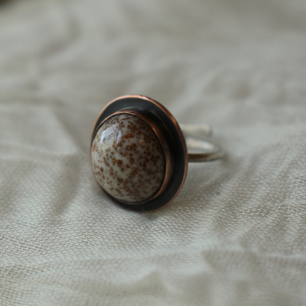 Handmade Polka Dot Jasper Ring